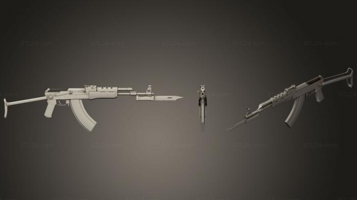 Weapon (AKS, WPN_0023) 3D models for cnc